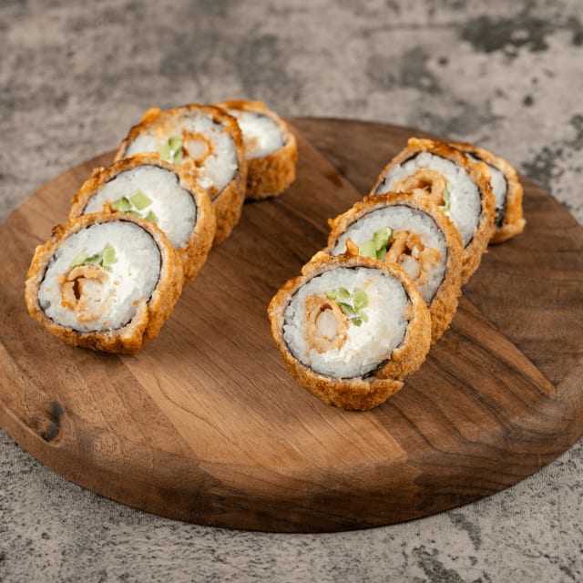 Spicy Crunchy Yellowtail Roll.