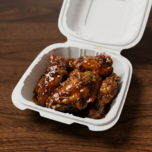 Chicken Wings with Garlic Sauce (8 Pieces).